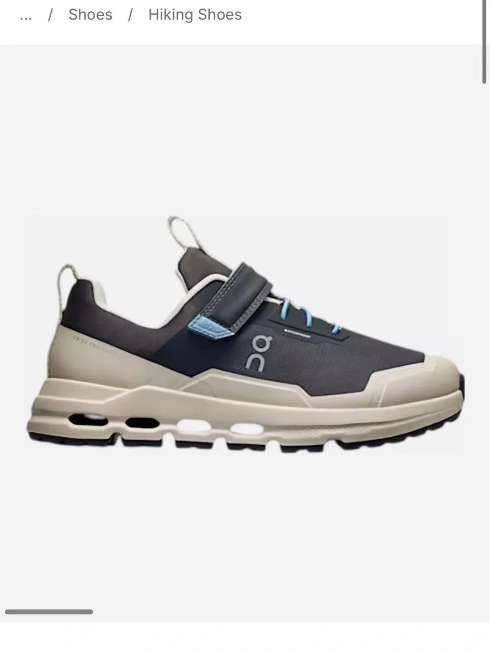 On Running Cloudhero Kids Waterproof Eclipse | Pearl size 2.5 preowned